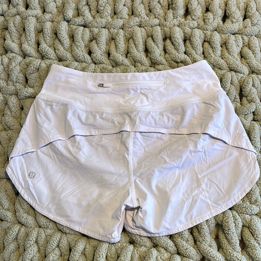 SOLD Lululemon White Speed Up Shorts
